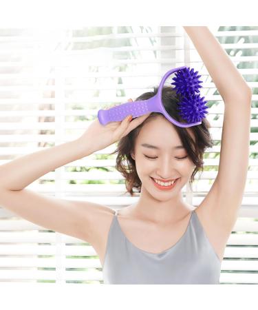 Massage Balls Scooter & Roller - Self-Massage Tool for Back Legs Feet & Muscle Pain Relief - Purple - Buy Online on GoSupps.com
