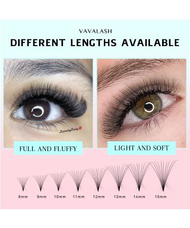 VAVALASH 600 Fans Premade Eyelash Extensions 10D 0.07 8-15mm - Mixed Length Volume Lash Fans - Thin Base, 6D-24D Options Available - Buy Online on GoSupps.com