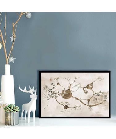Neurons & Nervous System Watercolor Print | Medical Science Art Decor for Kids Room | 16x24 Inch Framed Canvas Wall Art - Buy Online on GoSupps.com