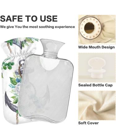 Shop Naanle Wedding Flower Anchor 2L Heat Bottle - Large Transparent Hot Water Bottle for Bed Hand & Feet Warmer Pain Relief & Cold Therapy - Buy Online on GoSupps.com