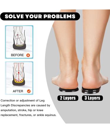 Adjustable Heel Lifts for Shoes 4-Layer 1 Inch Height Increase Insoles | Achilles Tendonitis Relief | Leg Length Discrepancy Correction | Heel Inserts for Women Men | Size L (W 8.5-12 M 7.5-13) | 1 Pair - Buy Online on GoSupps.com