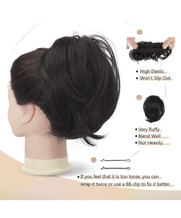 BARSDAR HAARDIAD Hair Extensions - Straight Synthetic Hair Ponytail Scrunchie for Women - 20cm Light Ash Brown & Bleach Blonde - Buy Online on GoSupps.com