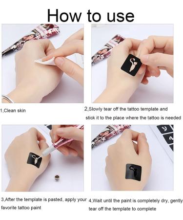Reusable Black Henna Tattoo Stencils: Flowers, Butterflies | Large Size DIY Kit for Women & Teen Girls - Buy Online on GoSupps.com