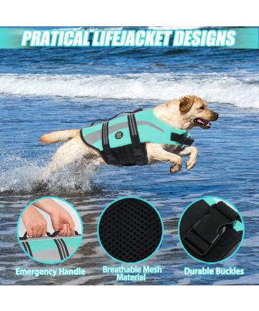 Emust Dog Life Vest - Turquoise XL | Lightweight & Durable Swimming Jacket for Small Medium & Large Dogs - Perfect for Boats & Water Activities - Buy Online on GoSupps.com