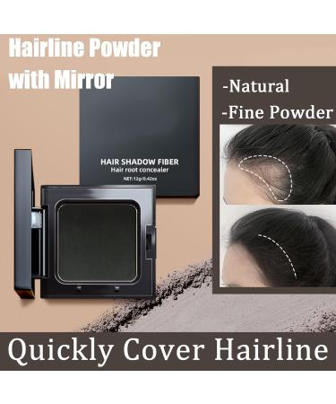Hair Root Concealer Instant Hair Shading Powder Deep Brown Hairline Powder Natural Hair Root Powder with Mirror -Quickly Cover Grey Hair & Sweatproof Root Cover Up Powder for Women & Men-Deep Brown - Buy Online on GoSupps.com