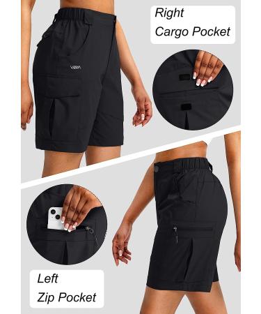 Viodia Women's 7 Hiking Cargo Shorts - Quick Dry & Lightweight - Large Black - Buy Online on GoSupps.com