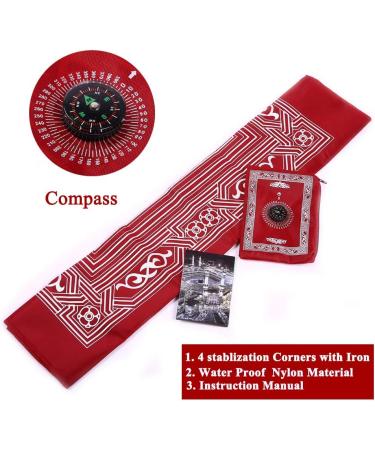 Portable Muslim Prayer Rug with Compass - Travel Prayer Mat for Outdoor Use | Islamic Prayer Pad and Blanket | Penguin Bathroom Decor - Buy Online on GoSupps.com