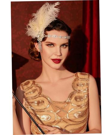 Holiday decorations Vintage 1920s Flapper Headband Roaring 20s Great Headpiece with Peacock 1920s Flapper Hair Accessories - Buy Online on GoSupps.com
