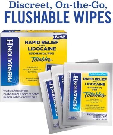 Preparation H Rapid Relief Hemorrhoid Wipes with Lidocaine - 20 Count - Buy Online on GoSupps.com