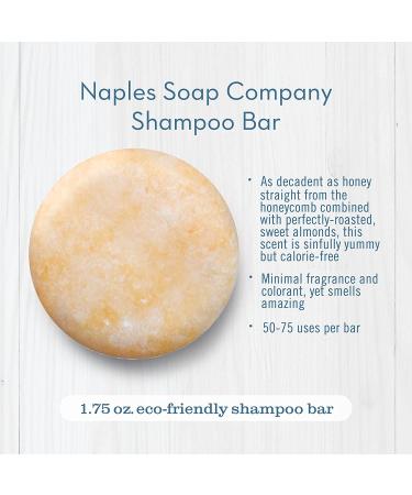 Naples Soap Co. Honey Almond Solid Shampoo Bar | Eco-Friendly, Gentle Haircare for All Hair Types | 50-75 Uses | 1.75 oz - Buy Online on GoSupps.com