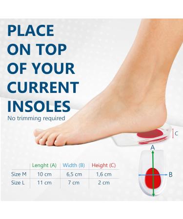 Sulpo Gel Heel Cushion Inserts for Heel Spur - Silicone Gel Insoles for Men & Women - Comfortable Heel Protection - Size 36-39 - 1 Pair - Buy Online on GoSupps.com