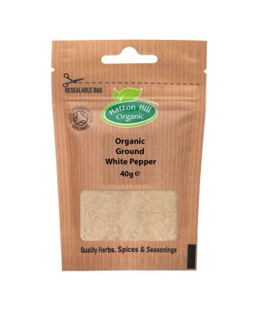 Organic Ground White Pepper 40g by Hatton Hill Organic - Certified Organic - Buy Online on GoSupps.com
