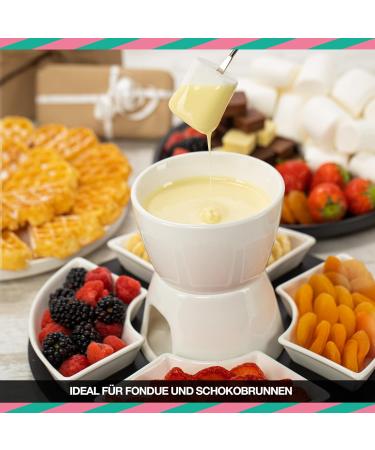 Food Crew 900g White Belgian Chocolate for Fondue - Perfect for Chocolate Fountains & New Year's Eve - 10 Individually Packaged Portion Bags - Buy Online on GoSupps.com