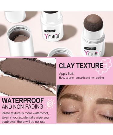 Yfulfill Eyebrow Stencils and Shaping Kit Soft Brown Adjustable Professional Waterproof Long Lasting Buildable Eyebrow Powder Stamp with 10 Eyebrow Stencils - Buy Online on GoSupps.com