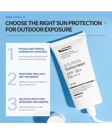 DEleventh Korean Brand SPF 50+ PA+++ Sunscreen Cream 50g / Aqueous and Non-Greasy Effectively Blocks Daily UV Damage and Protects Facial Skin Neck & Arms - Buy Online on GoSupps.com