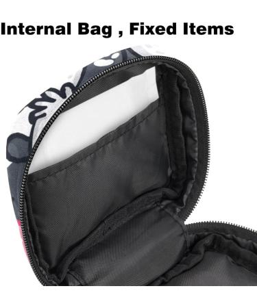 Portable Storage Bags for Women's Essentials - Cute Panda & Pink Heart Design - Tampons Bandages & More | Multicolored Organizers for School & Office - Buy Online on GoSupps.com