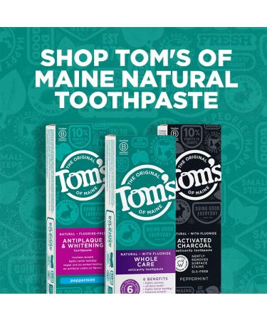 Tom's of Maine Activated Charcoal Whitening Toothpaste with Fluoride - Peppermint Flavor 4.7 oz | International Shipping Available - Buy Online on GoSupps.com