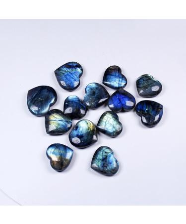Labradorite Palm Stone Natural Labradorite Crystal Heart Palm Stone Mineral Reiki Pocket Crystal Tumble Collection Heart Shape Puff Stones for Good Luck Charm Meditation Riastvy 5 - Buy Online on GoSupps.com