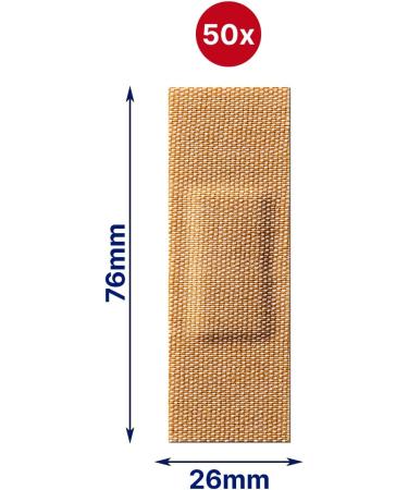 Elastoplast Extra Tough Waterproof Adhesive Bandages 50 Strips Beige | Flexible Fabric | Durable Protection Super Strong Adhesion for Extra Strong Sticking Power - Buy Online on GoSupps.com