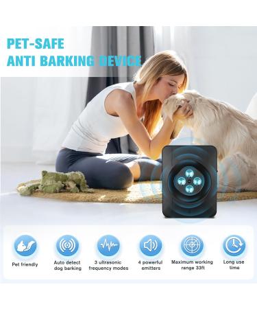 Anti-Bark Devices for Dogs | Rechargeable 4 Transmitters & 33ft Ultrasound Control | Safe for Small to Large Dogs - Buy Online on GoSupps.com