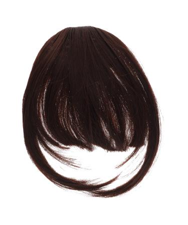 Mikinona Bang Clip Hair Air Bangs Woman Fake Bangs Clip in Hair Bangs Hair Accessories Bangs Hair Clip Fake Hair Bangs Clip in Bangs Hair Bangs Extensions 25X15X2CM Dark Red