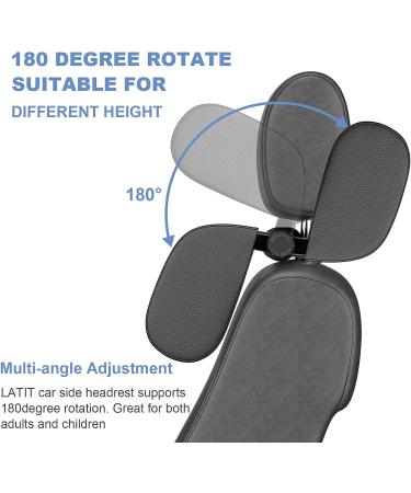 LATIT Car Seat Headrest Pillow - Premium Detachable Head Neck Support for Travel - Black (UPGRADE) - Buy Online on GoSupps.com