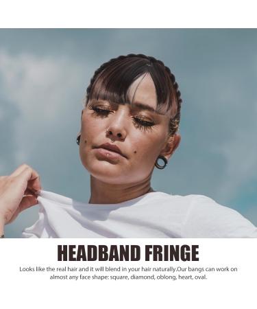 CALLARON Front Hair Bangs Wigs Headband Braid Hair Band Fringe Fashion Headbands Hair Extensions Bangs Synthetic Wigs Headband For Women Girls - Buy Online on GoSupps.com