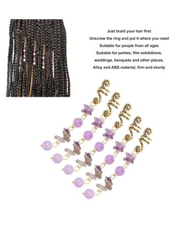 Purple Hair Dreadlocks Pendant - 5pcs Feather Dreadlocks Jewelry for Banquets | International Shipping - Buy Online on GoSupps.com