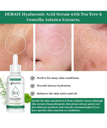 3 Pack Balancing Hyaluronic Acid Serum with Tea Tree & Centella Asiatica - Hydrate & Soothe - 30ml Each - Buy Online on GoSupps.com