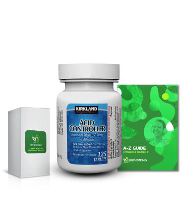Acid Controller 125 Count 20 mg Bundle with Exclusive Vitamins & Minerals - A to Z - Better Ligth&Spring Guide (2 Items)
