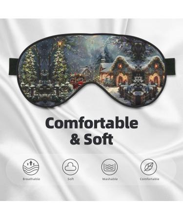 Xmas Print Double-Sided Eye Mask | Soft Light Blocking | Enhance Sleep Quality Worldwide - Buy Online on GoSupps.com