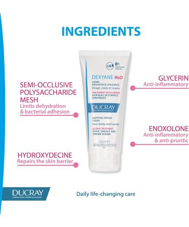 Ducray Dexyane Med Soothing Repair Cream 100ml - Effective Skin Relief for Dry & Irritated Skin | International Shipping Available - Buy Online on GoSupps.com