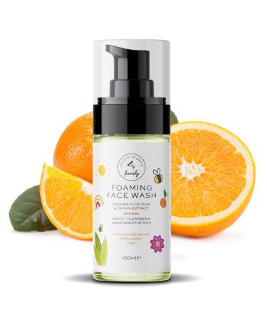 Gentle Kids Foaming Face Wash Organic   Natural - Vegan - Toxin-Free - Sulphate Free   Paraben Free - For Kids and Preteens Orange Oil