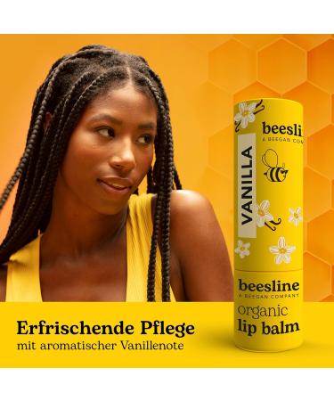 Beesline Organic Lip Balm Vanilla - High-Quality Beeswax Lip Balm for Dry Lips | Beegan & Aromatic Moisture - Buy Online on GoSupps.com