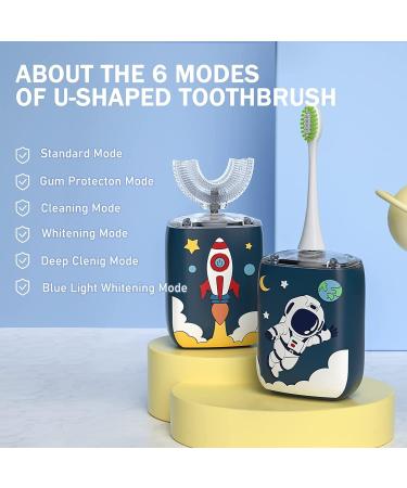 Kids U Shaped Electric Toothbrush - Cartoon Sonic 4 Brush Heads 6 Modes 360-Degree Cleaning IPX7 Waterproof (Ages 8-15 - Buy Online on GoSupps.com
