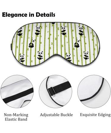 Panda and Bamboo Sleep Mask - Adjustable Eye Cover for Sleeping, Travel, and Napping - Buy Online on GoSupps.com