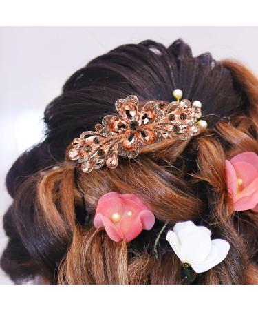 flower hairpin barrettes for women hair clip spring barrette flower barrette metal hair barrettes rhinestone barrettes rhinestone headpiece aldult Accessories rhinestones Miss - Buy Online on GoSupps.com