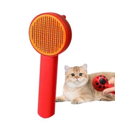 Itrimaka pet haircut tool - ladybugdhargung comb for animal hair - depilatory tools fur care arithmetic and brushes for long -haired pets red