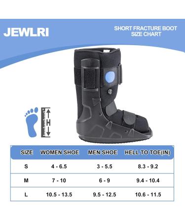 Short Air Walker Fracture Boot for Broken Foot & Sprained Ankle | Support for Left or Right Foot - Black Small - International Shipping Available - Buy Online on GoSupps.com