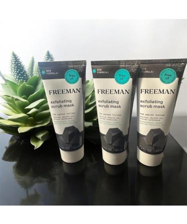 Exfoliating Scrub Mask Charcoal and Coconut 3 fl oz For Uneven Texture Sensitive Skin Set of 3