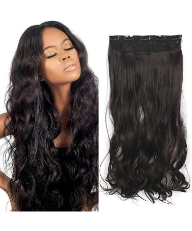 Hair Extensions 5 Clips Long Water Wave Hair Extensions Clips in High Temperature Fiber Clip in Hair Extensions Soft Synthetic Hairpieces for Women Hair Pieces(Sg88-22-613) - Buy Online on GoSupps.com