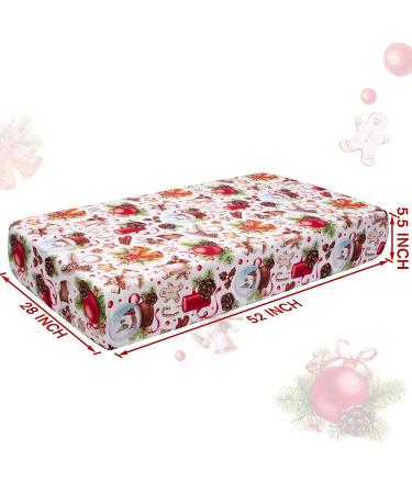 Christmas Bells Red Fitted Crib Sheet - Baby Polyester 1 Pack - 52x28 Standard Crib and Toddler Mattress - Holiday Nursery Bedding - Buy Online on GoSupps.com