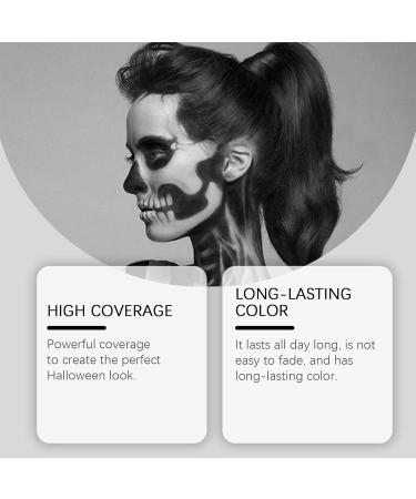  G n rique Face Painting Stick Kit for Halloween White Halloween Face Makeup Pencil Makeup Kit Face Painting Halloween Professional Painting Children Adult Women Face Body Paint Eye Joker Carnival - Buy Online on GoSupps.com