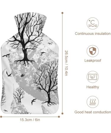 Tree and Bird Plush Hot Water Bottle - 26.5x15.3cm Hand Warmer for Adults & Kids | International Shipping - Buy Online on GoSupps.com