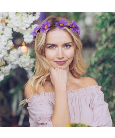 Wllhyf 5-Piece Flower Crown Headband Set - Fashionable Hawaiian Hair Flowers for Summer Festivals Weddings | Fairy Head Jewelry & Accessories - Buy Online on GoSupps.com