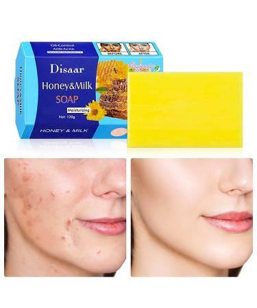Buy Honey Milk Soap - Moisturizing Pore Cleansing & Wrinkle Reducing - 120g (4.23oz) | Best for Skin Repair - International Shipping - Buy Online on GoSupps.com