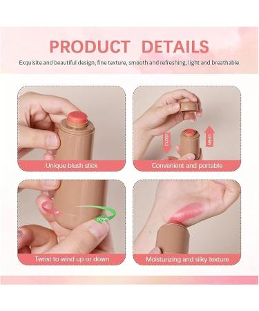 Pocket Blush Stick Versatile Long-Lasting Smooth Blush Stick Suitable for Cheeks Eyes and Lips Non-Greasy Long-Lasting and Buildable Formula - Buy Online on GoSupps.com
