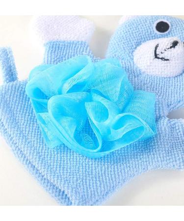 Kids Bath Loofah Sponge Set - Non-toxic, Skin-friendly Terry Cloth Bath Mitts (Cartoon Rabbit/Duck/Bear) - Pack of 3 - Buy Online on GoSupps.com