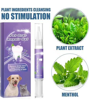 Pet Breath Freshener Gel Care Cleaner Pet Oral Restorative Gel Pet Oral Repair Gel for Dogs Pet Teeth Repairing Targets Tartars-Without Brushing Pet Teeth Whitening 4PCS - Buy Online on GoSupps.com