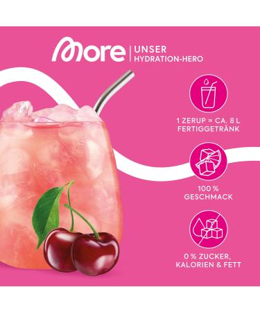 Buy More Zerup Cherry Syrup - Sugar-Free Zero Calories Vegan 4 x 65 ml - Imported from Germany for 32 L of Delicious Drink! - Buy Online on GoSupps.com